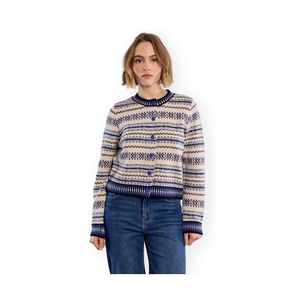 Lili Sidonio Îmbracaminte Cardigan ELF1035 - Offwhite
