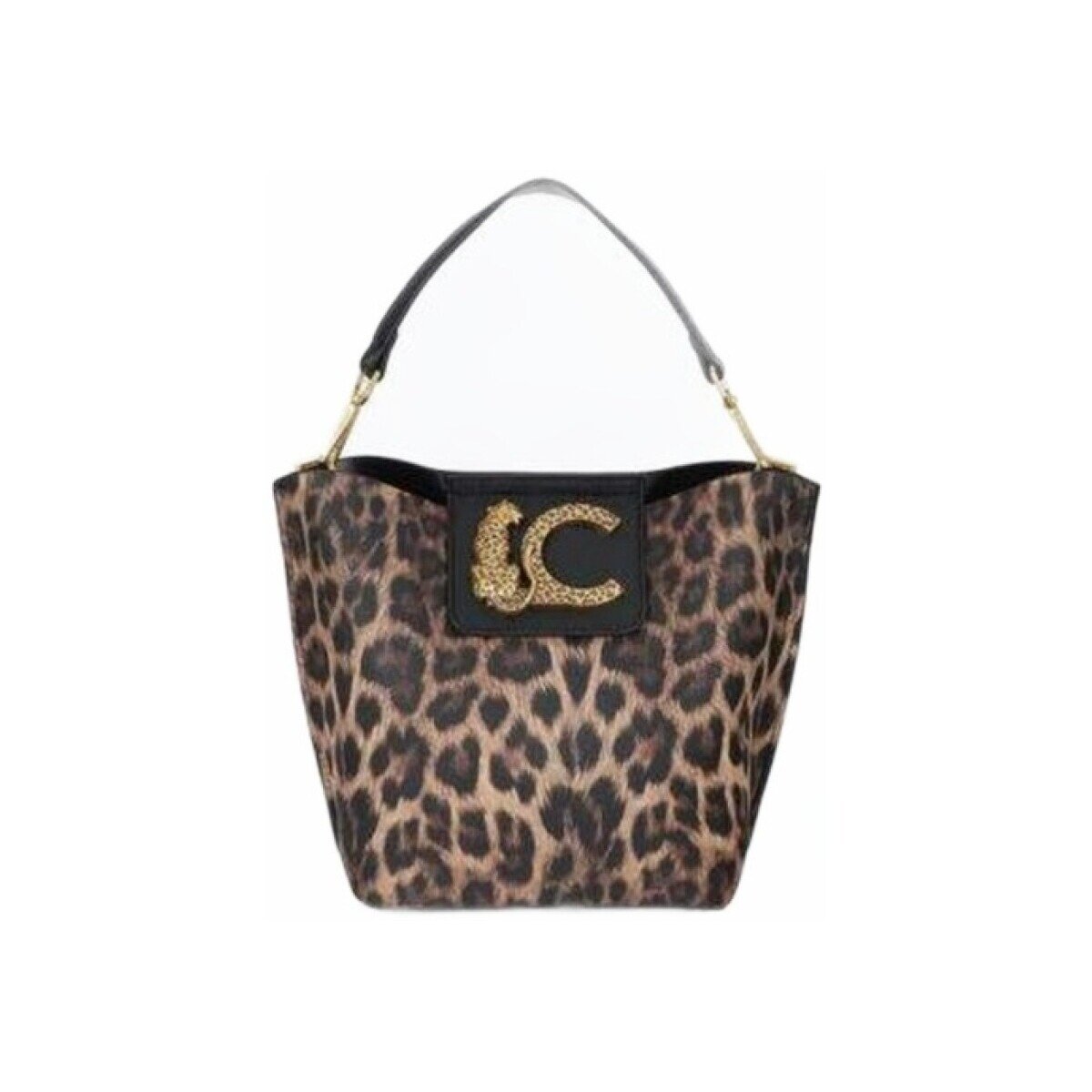 Lola Casademunt Genti Crossbody Bag With Chain Detail And Leop