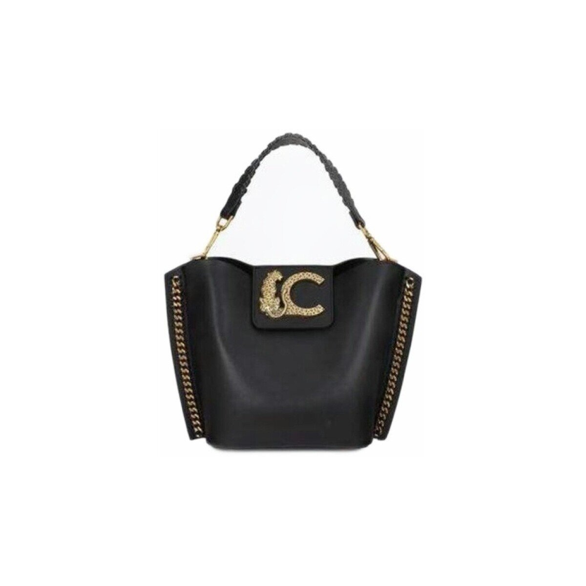 Lola Casademunt Genti Crossbody Bag With Chain Detail And Leop