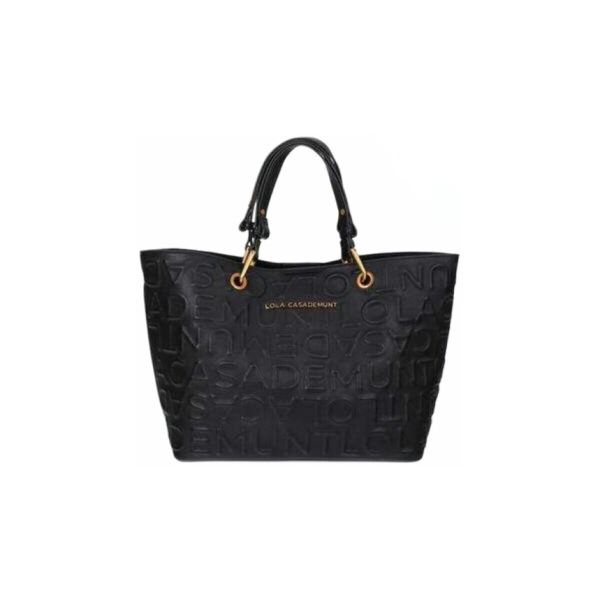 Lola Casademunt Genti Leather Effect Shopper With Embossed Mon