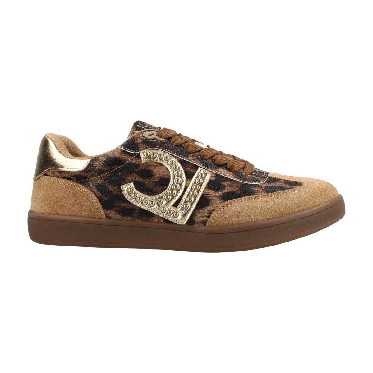 Lola Casademunt Pantofi Animal-print Sneaker With Logo And Stud