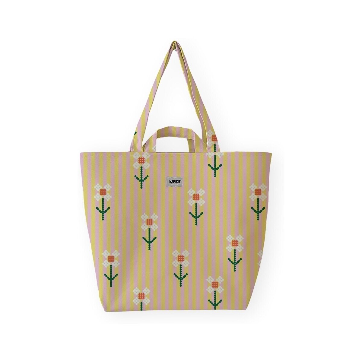 Lori Barcelona Genti Fine Stripe And Bloom Flowers - Yellow/Pink
