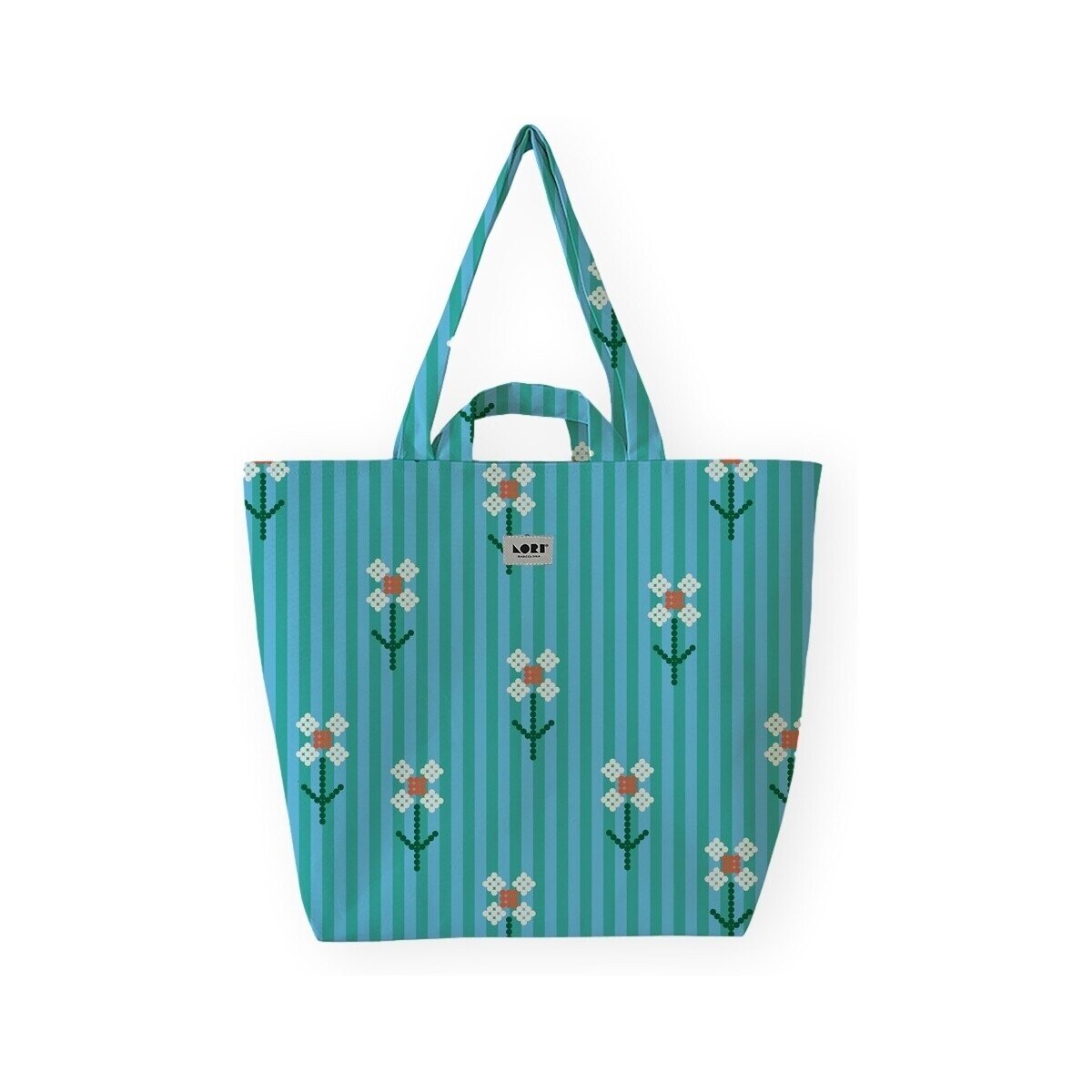 Lori Barcelona Genti Stripe Bloom - Blue Flowers