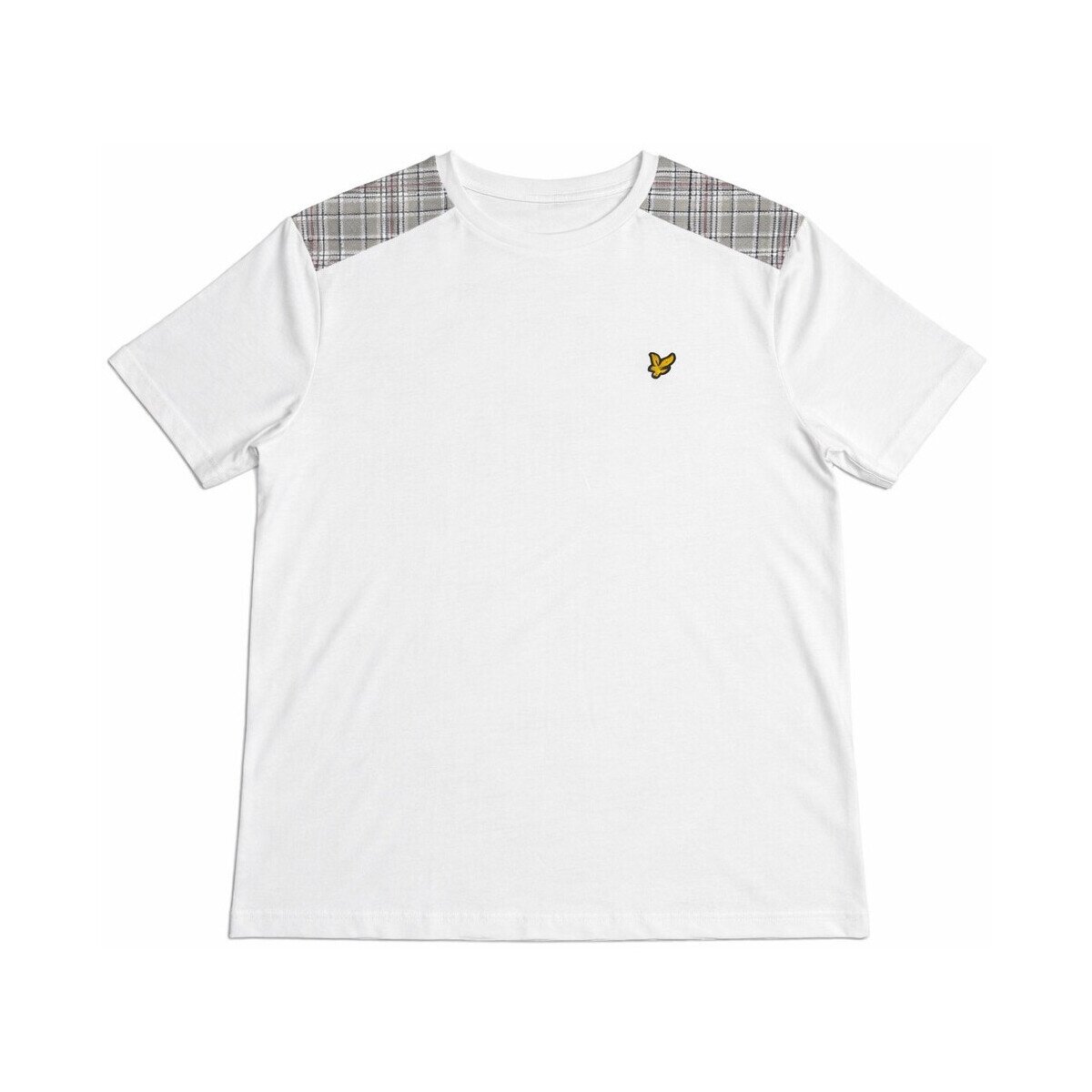 Lyle & Scott Îmbracaminte Check Panelled T-Shirt White