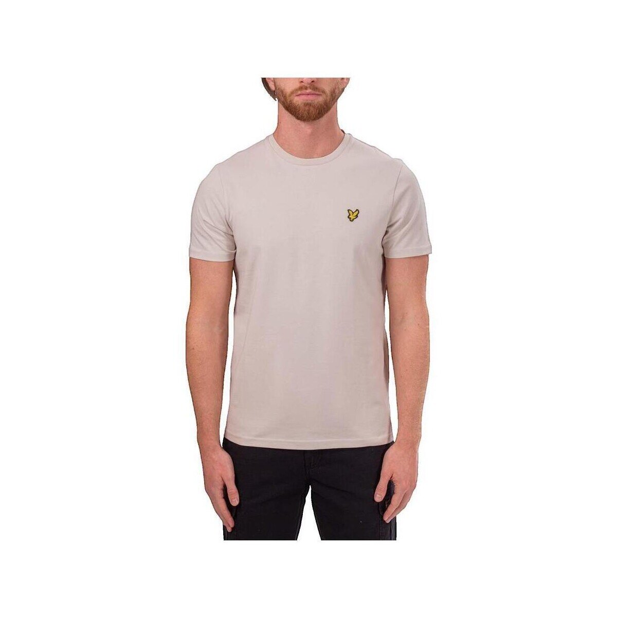 Lyle & Scott Îmbracaminte T-shirt manches courtes col rond beige