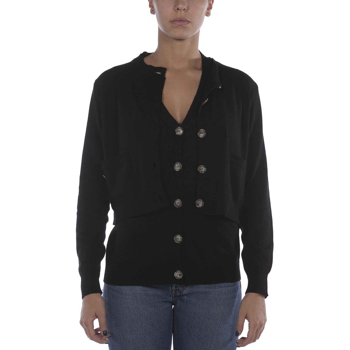 Manila Grace Îmbracaminte Cardigan Sovrapposto