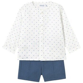 Mayoral Îmbracaminte 1249 Conjunto bermuda y camisa estampada bebé Azul