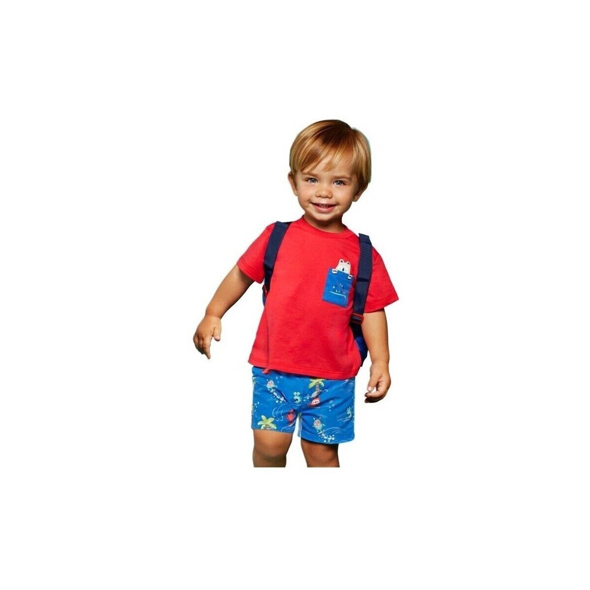 Mayoral Îmbracaminte 1650 Conjunto camiseta bañador Azul