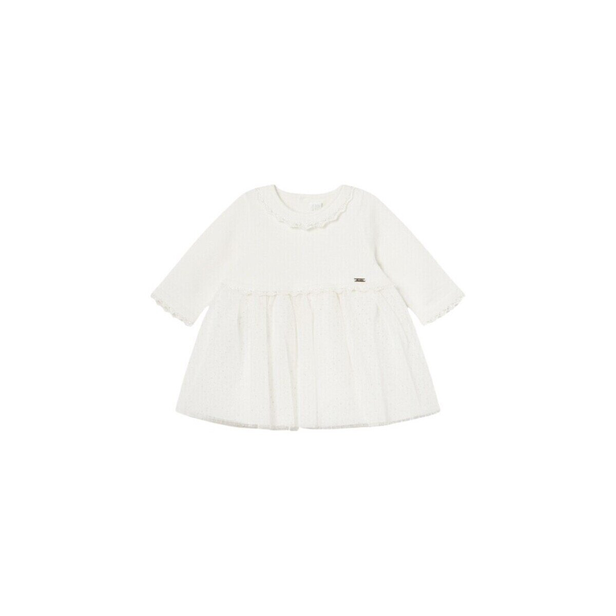 Mayoral Îmbracaminte 2806 VESTIDO COMBINADO TUL Crudo