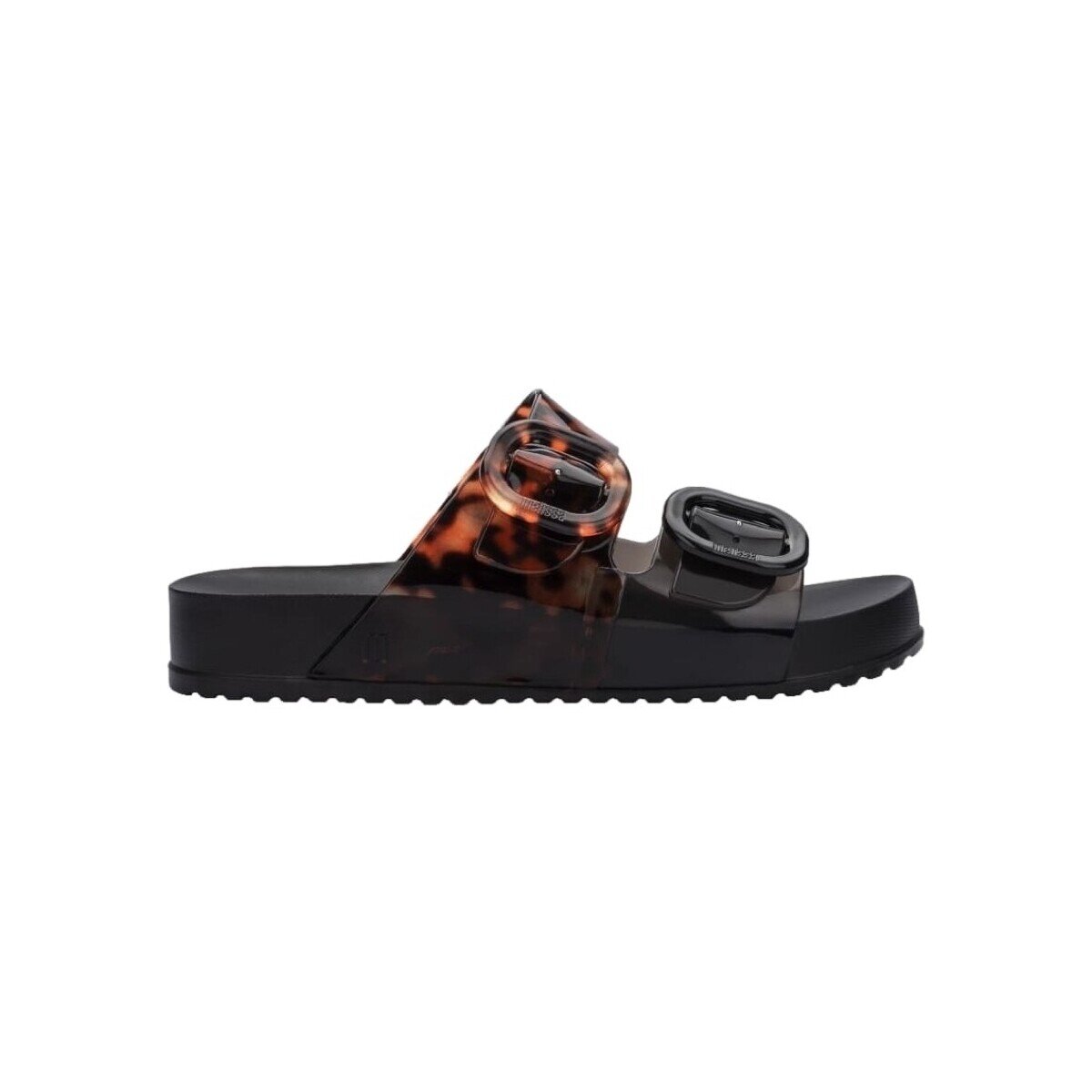 Melissa Pantofi Cozy Slide - Black/Clear Tortoise