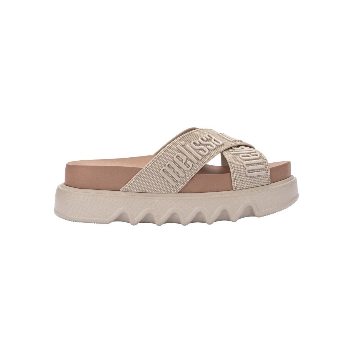 Melissa Pantofi Cross M Lover Platform - Beige/Brown