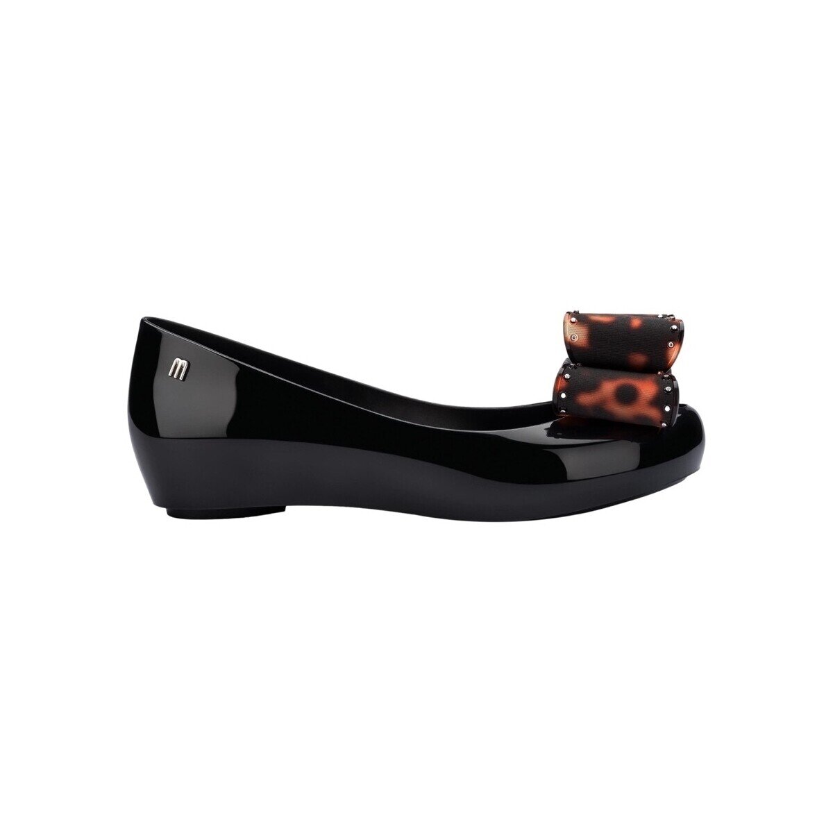 Melissa Pantofi Ultragirl Classic Bow - Black/Tortoise Sheel