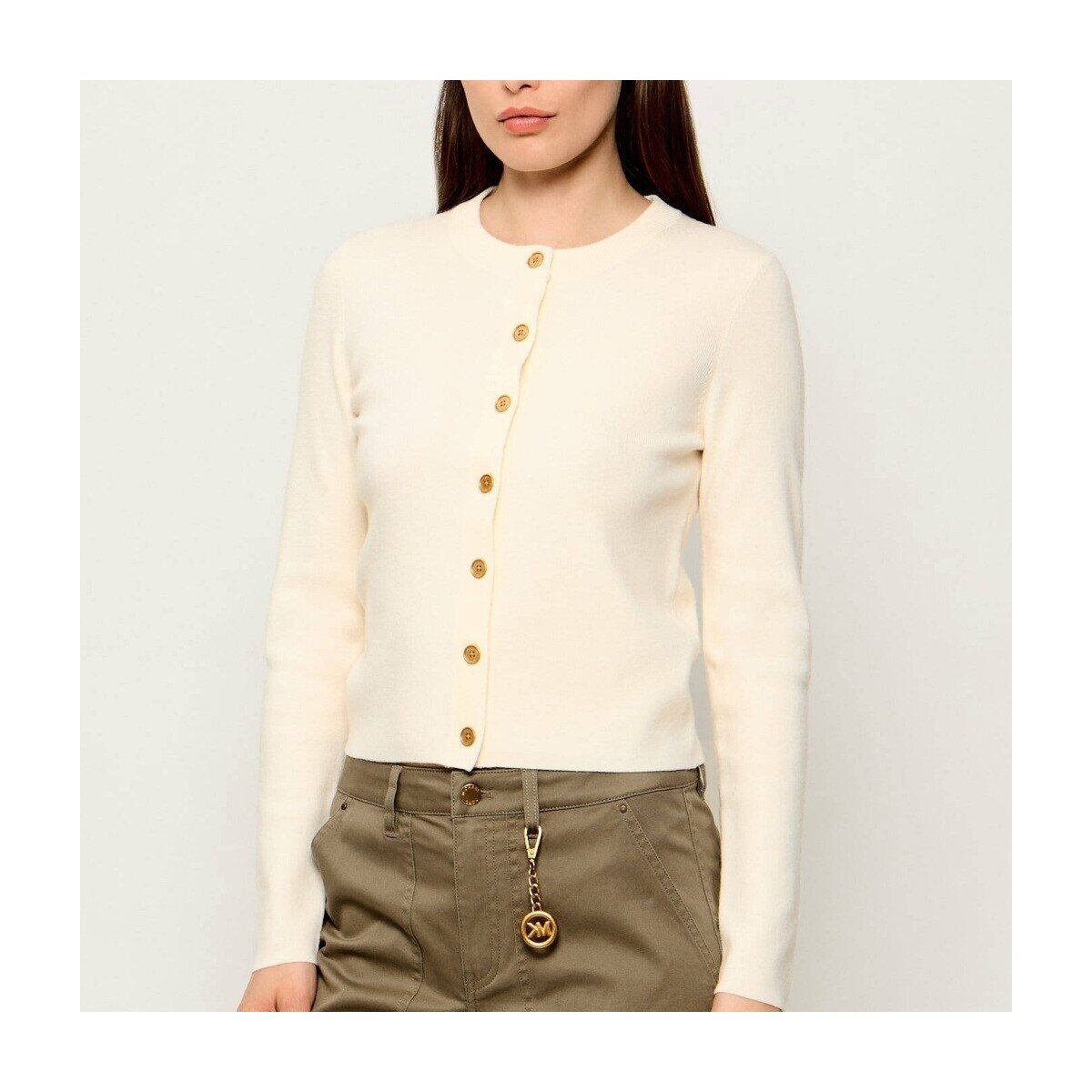 MICHAEL Michael Kors Îmbracaminte Mt5617w4vr Merino Rib Crew Nk Cardi