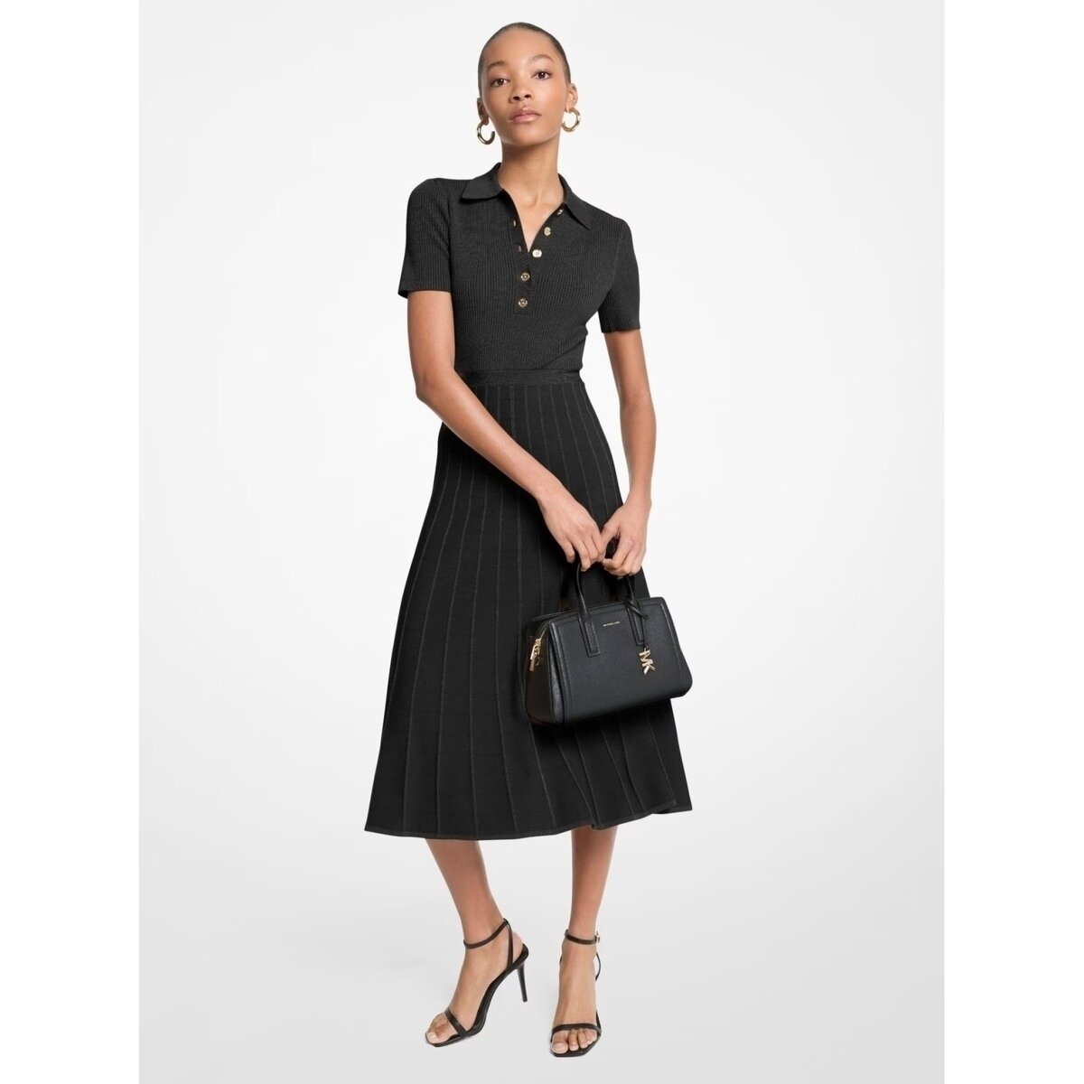 MICHAEL Michael Kors Îmbracaminte Mt5834f33d Fit N Flare Polo Ss Midi