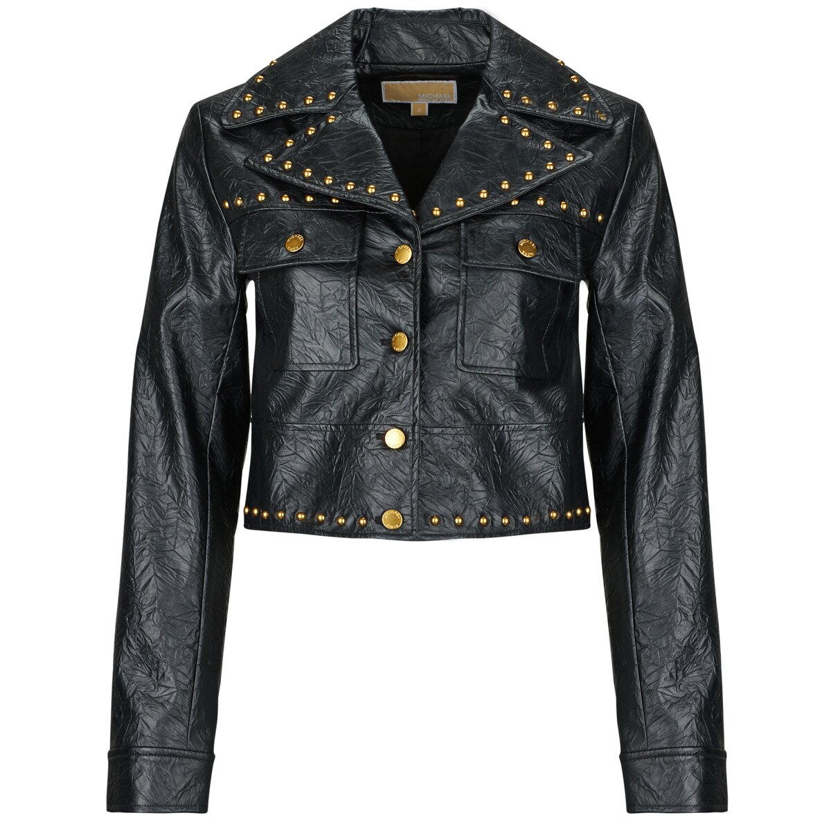 MICHAEL Michael Kors Îmbracaminte STUDDED FX LEATHER JKT
