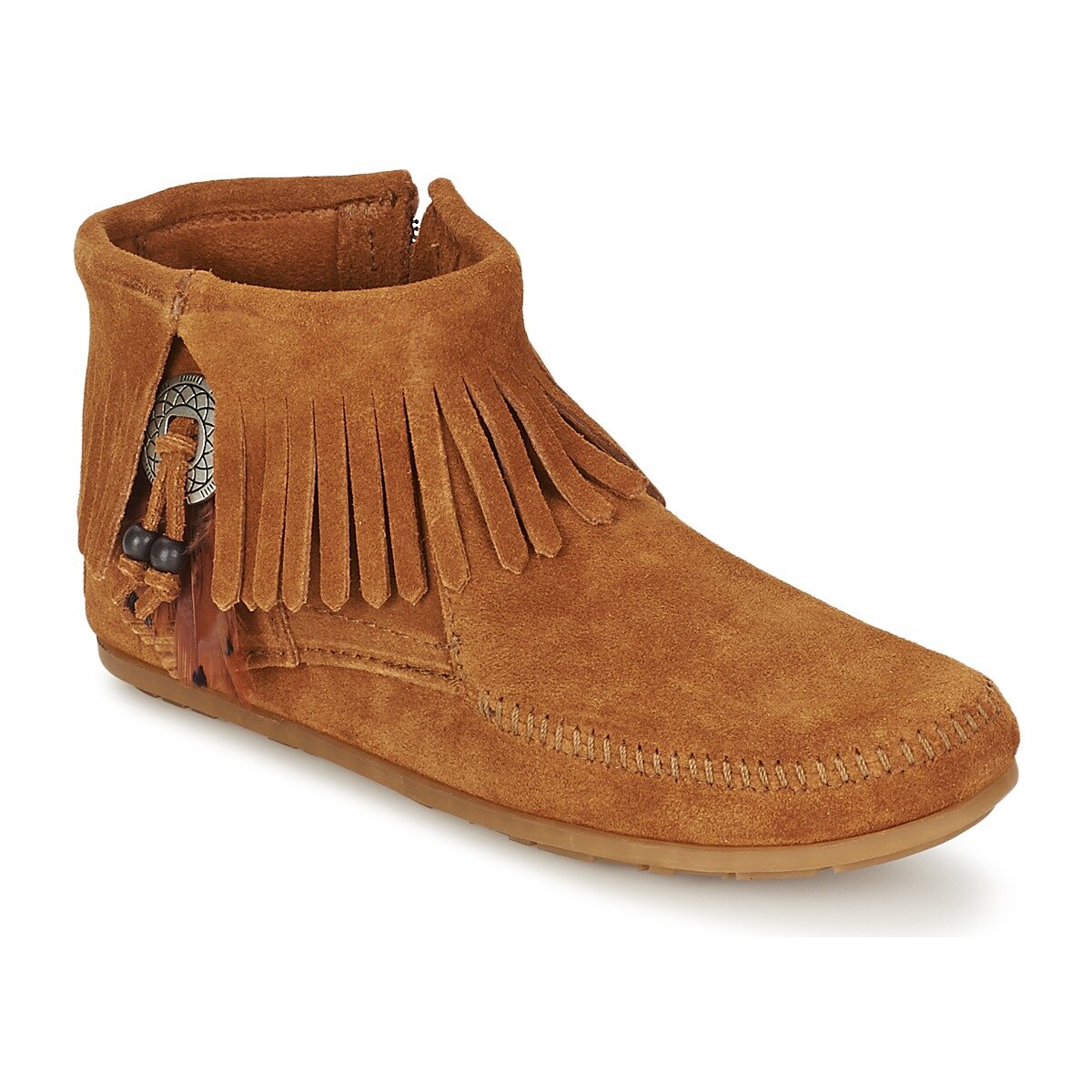 Minnetonka Pantofi CONCHO FEATHER SIDE ZIP BOOT