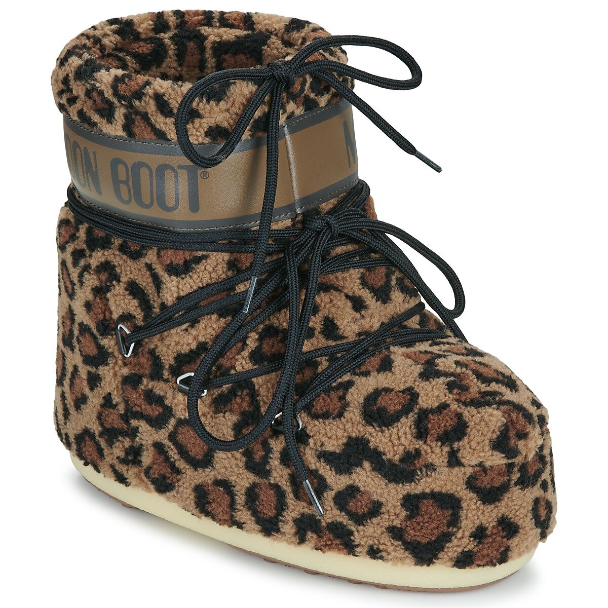 Moon Boot Pantofi MB ICON LOW FLEECE LEOPARD