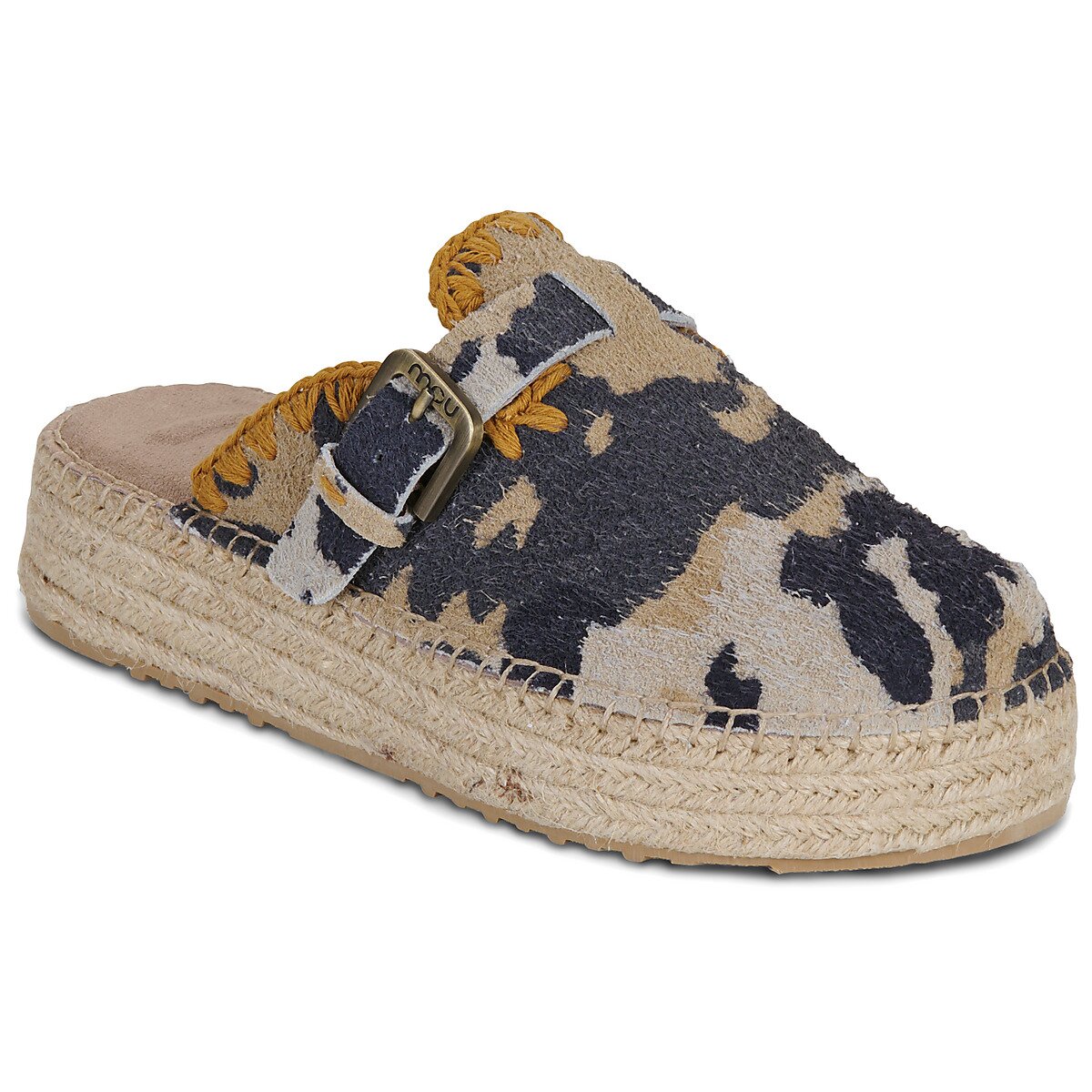 Mou Pantofi JUTE CLOG CAMO PRINT