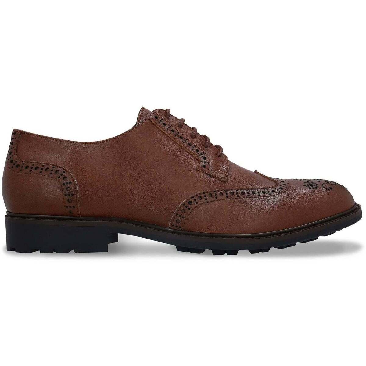 Nae Vegan Shoes Pantofi Men's Vegan Brogue Derby Shoes Gael Brown