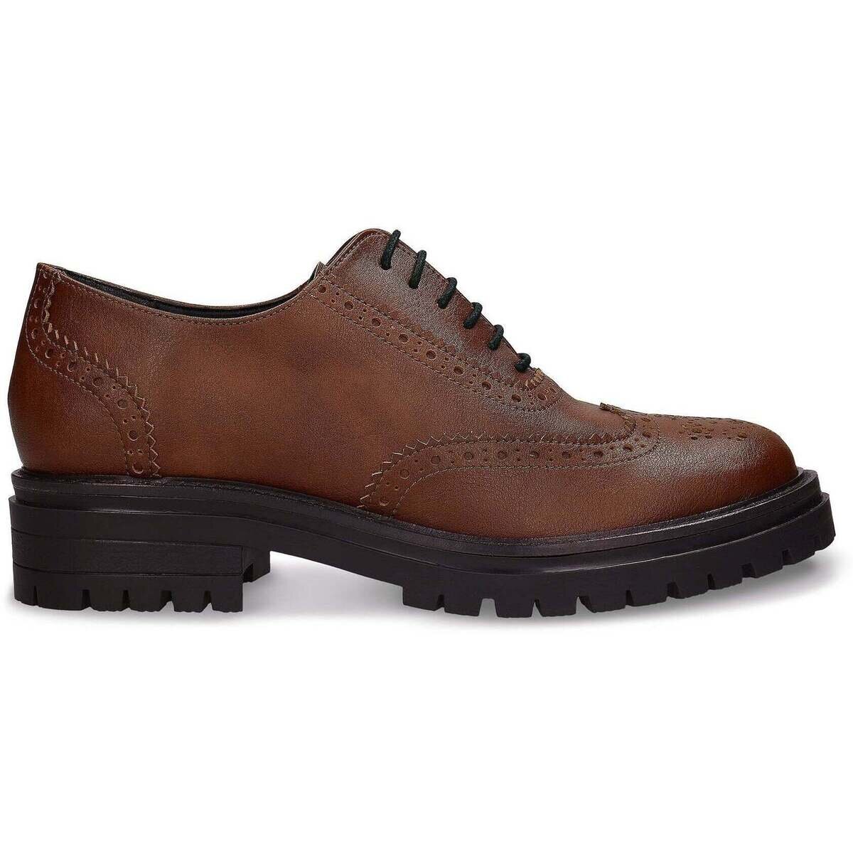 Nae Vegan Shoes Pantofi Women's Vegan Brogue Derby Shoes Grace Brown