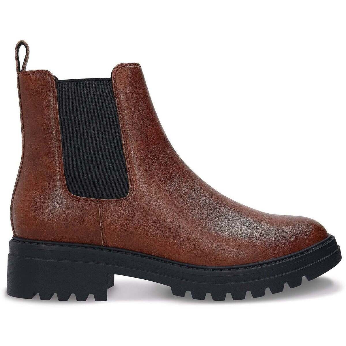 Nae Vegan Shoes Pantofi Women's Vegan Chelsea Boots Evie Brown