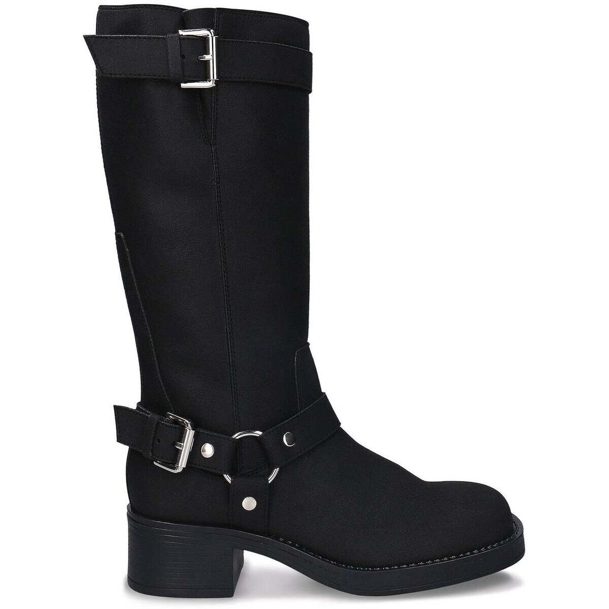 Nae Vegan Shoes Pantofi Women's Vegan Motorbike Boots Ruby Black