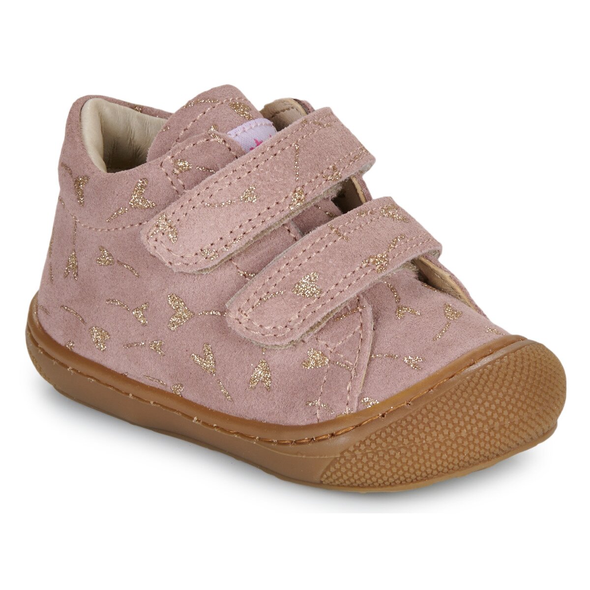 Naturino Pantofi COCOON VL SUEDE GLITTER FLOWER