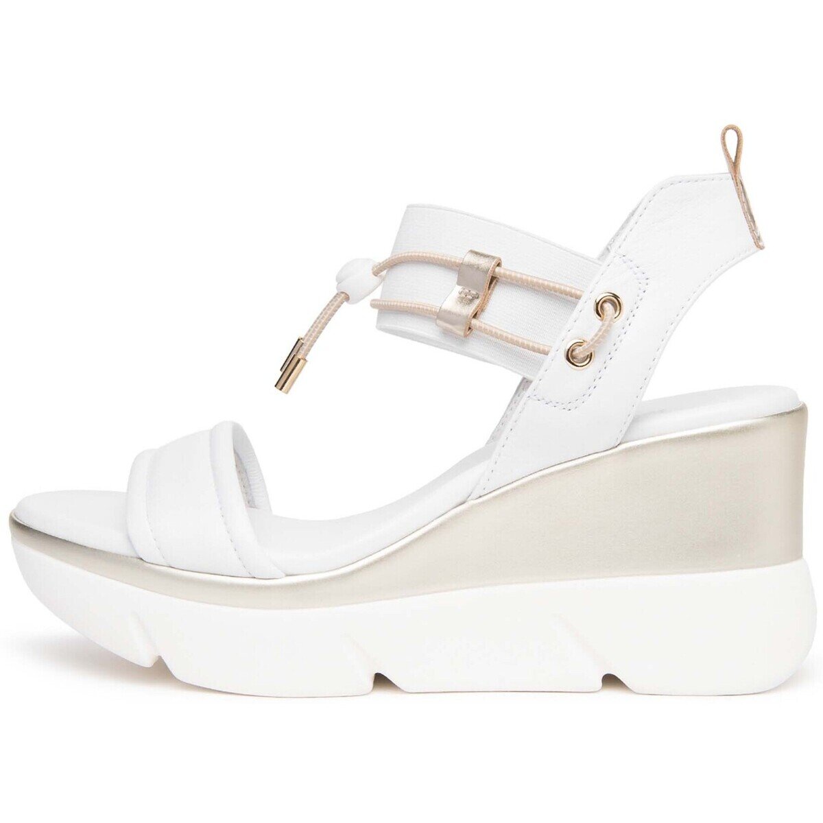 NeroGiardini Pantofi Cile Elastico T.Brill Platino 6074 Pu.Monod.No