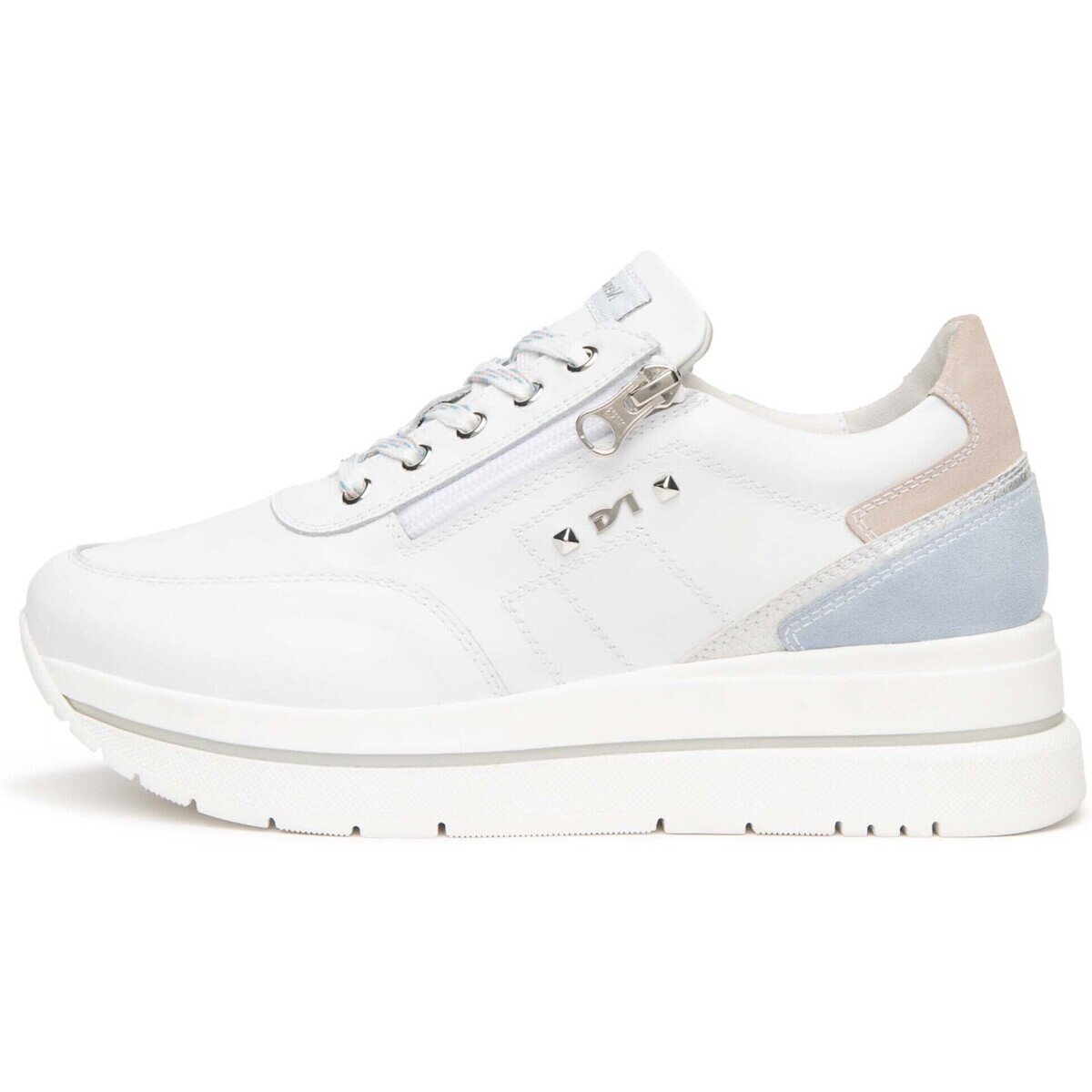NeroGiardini Pantofi Skipper Zouk Silver Velour Fiordaliso Velour Femme