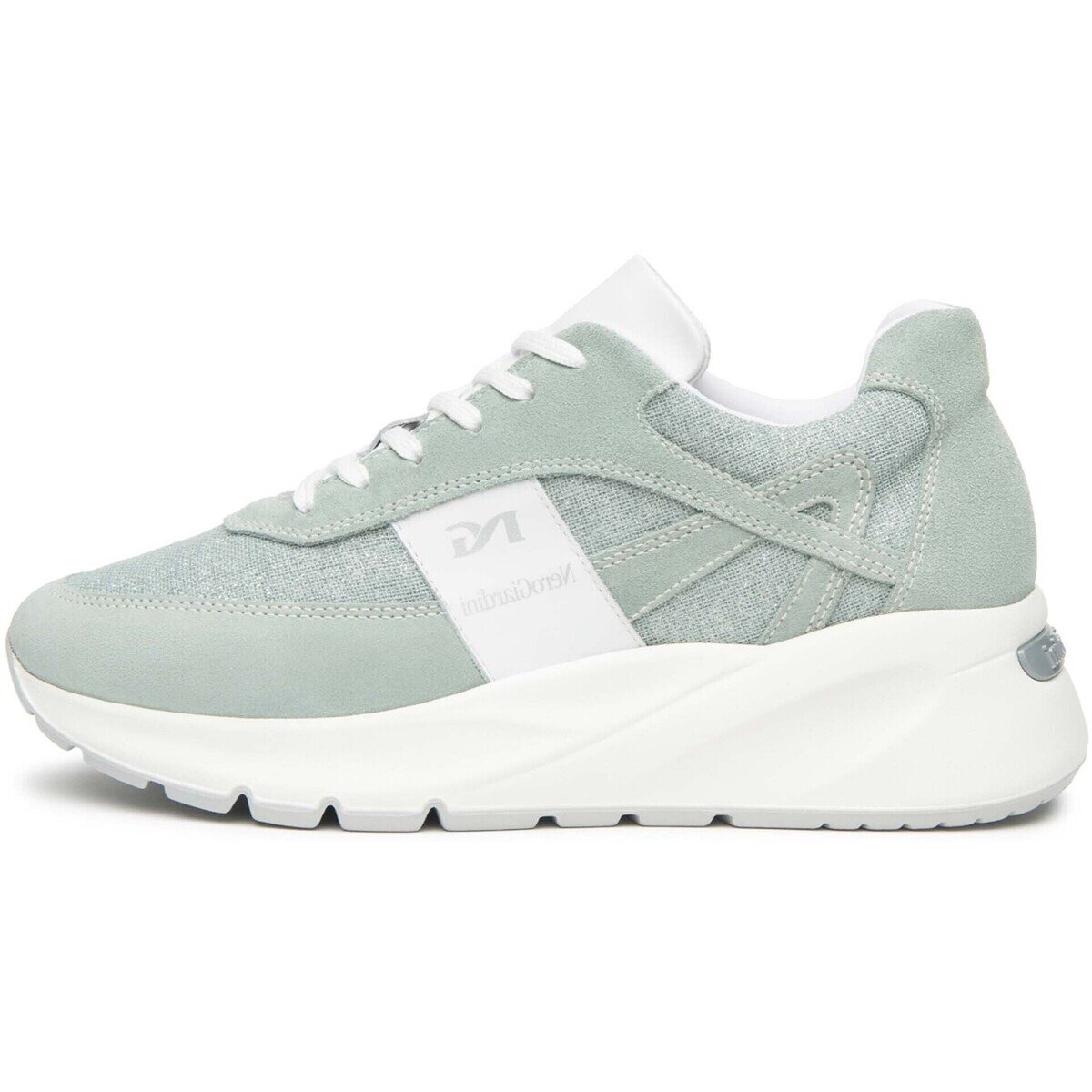 NeroGiardini Pantofi Velour T.Lino Lurex 06 Aspa Skipper Pu.Bide