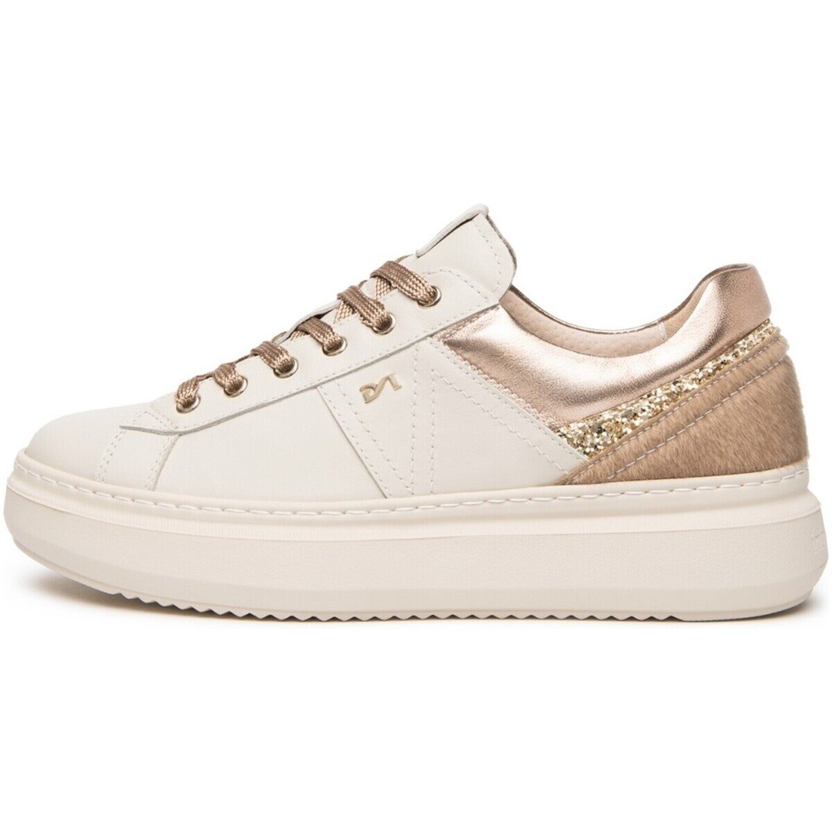 NeroGiardini Pantofi Velvet 1039 T.Patty Camel T.Glitter Gr.Top Pla Lun