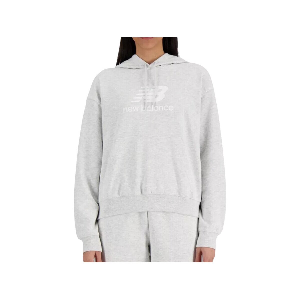 New Balance Îmbracaminte Sweat à capuche 100% coton gris