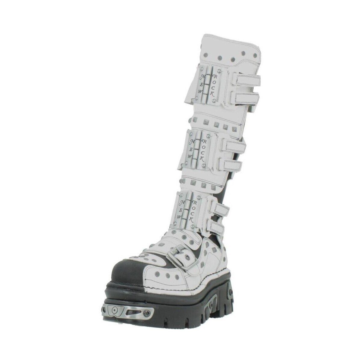 New Rock Pantofi High Boot Metallic M800 C2 High