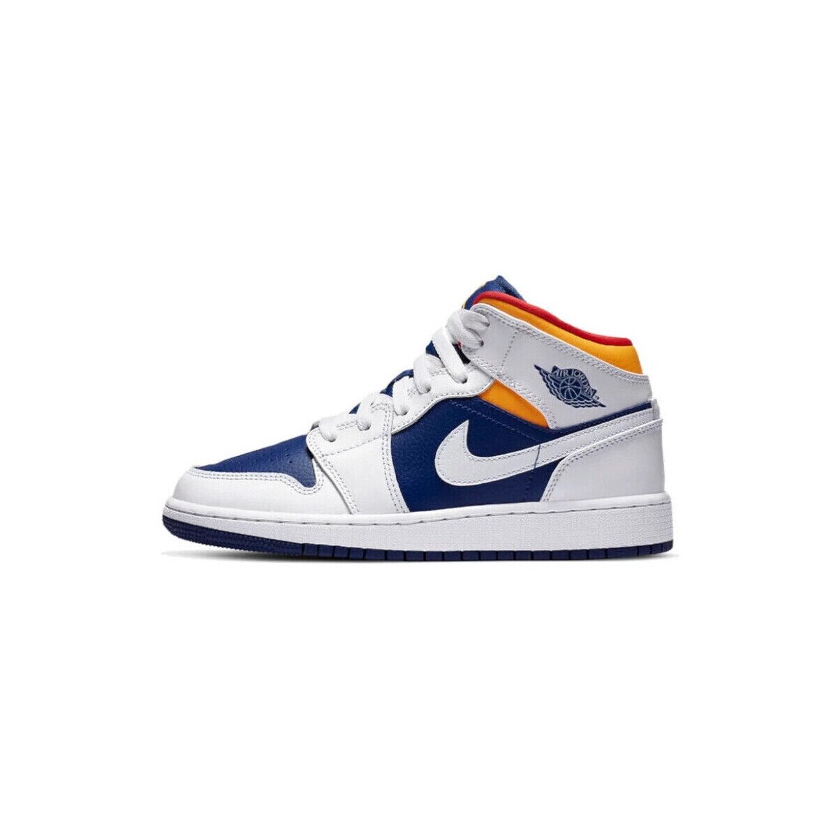 Nike Pantofi 1 Mid White Laser Orange Deep Royal Blue