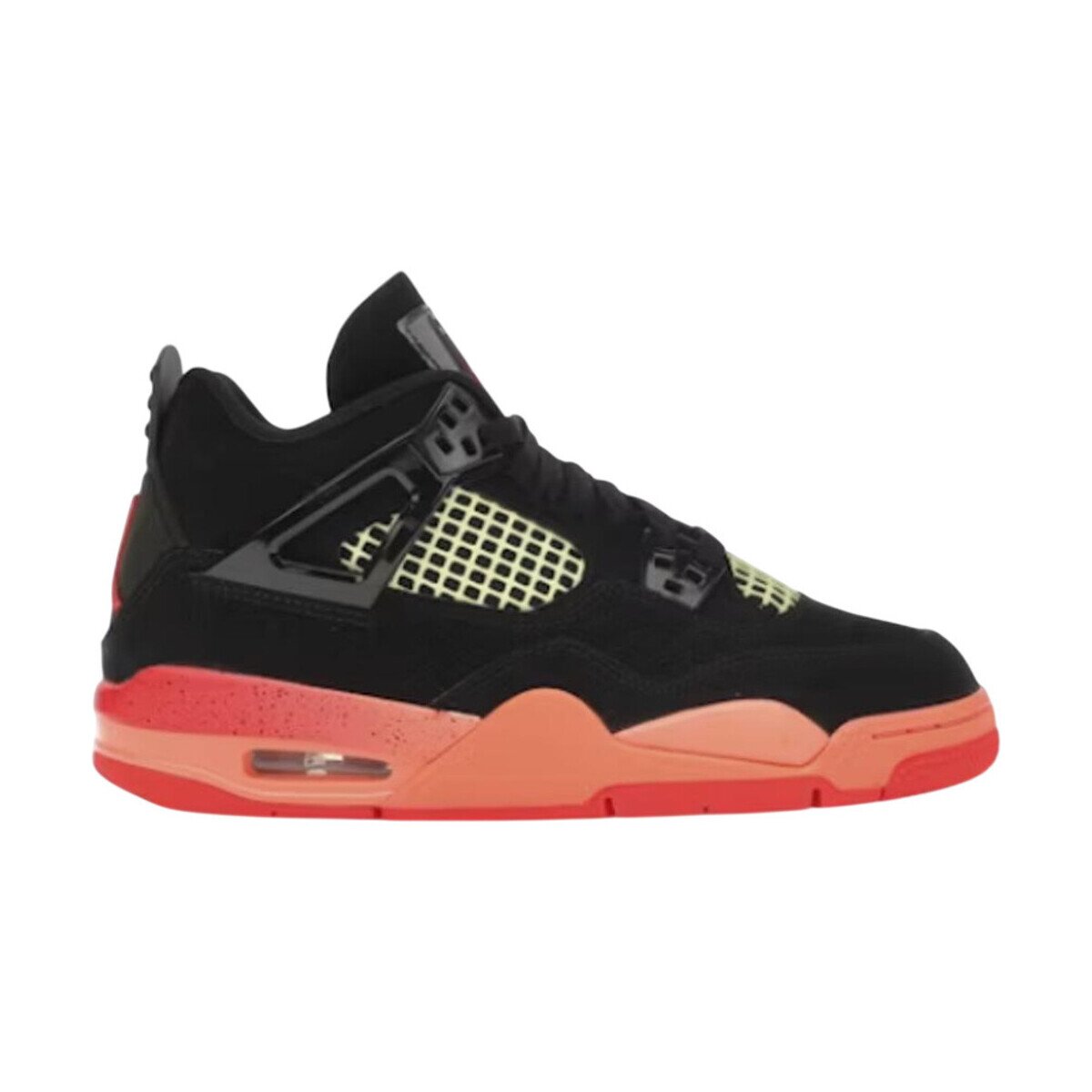 Nike Pantofi 4 Retro Black Infrared Barely Volt (GS)