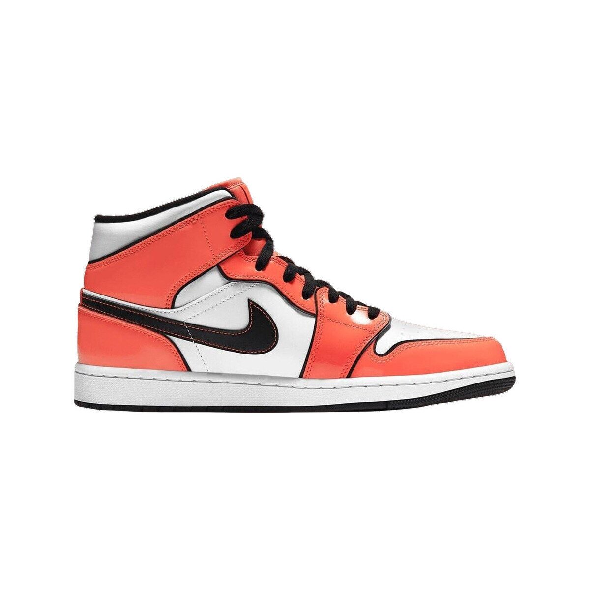 Nike Pantofi Baskets Air Jordan 1 Mid Turf Orange cuir blanc