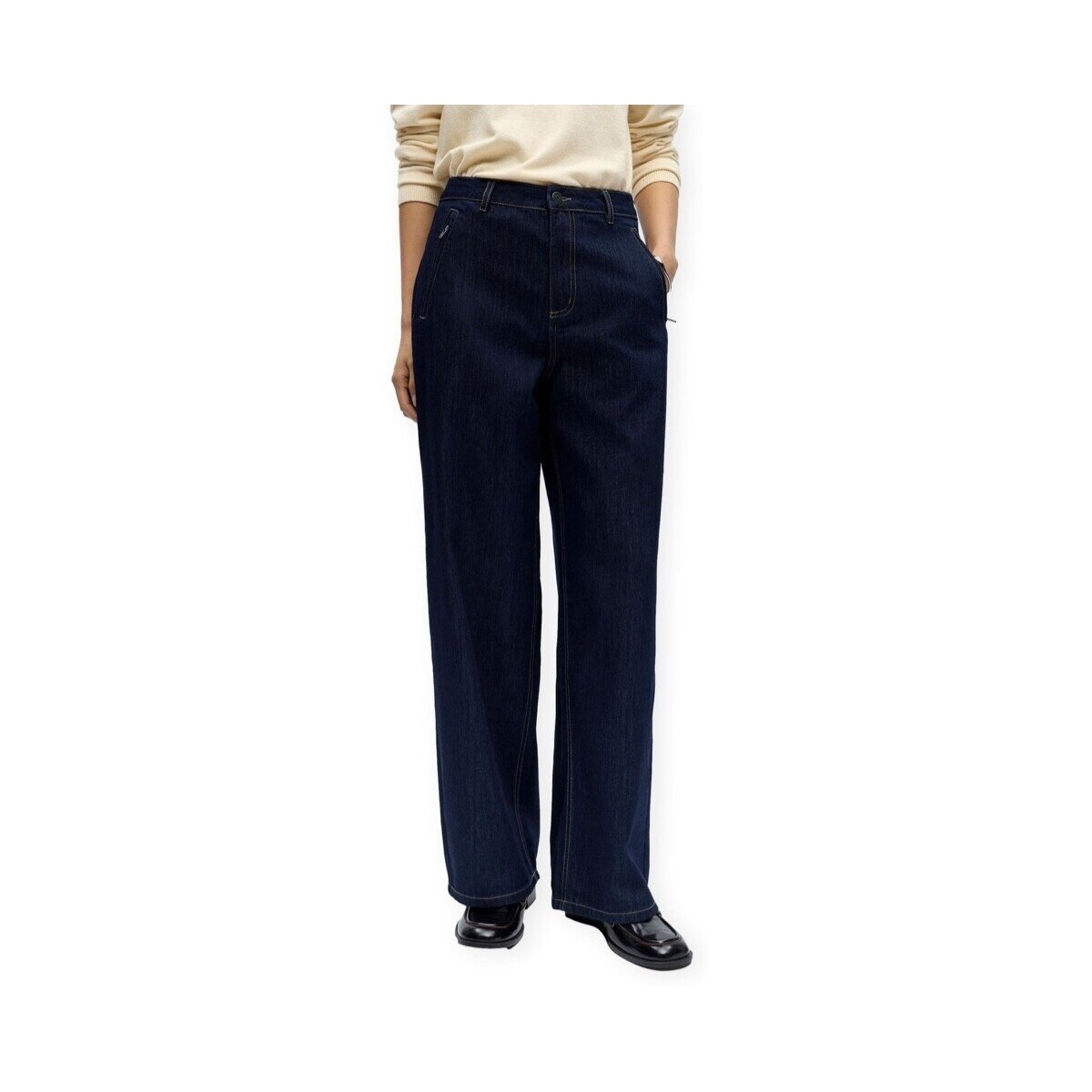Object Îmbracaminte Carly MW LO Jeans - Dark Blue Denim