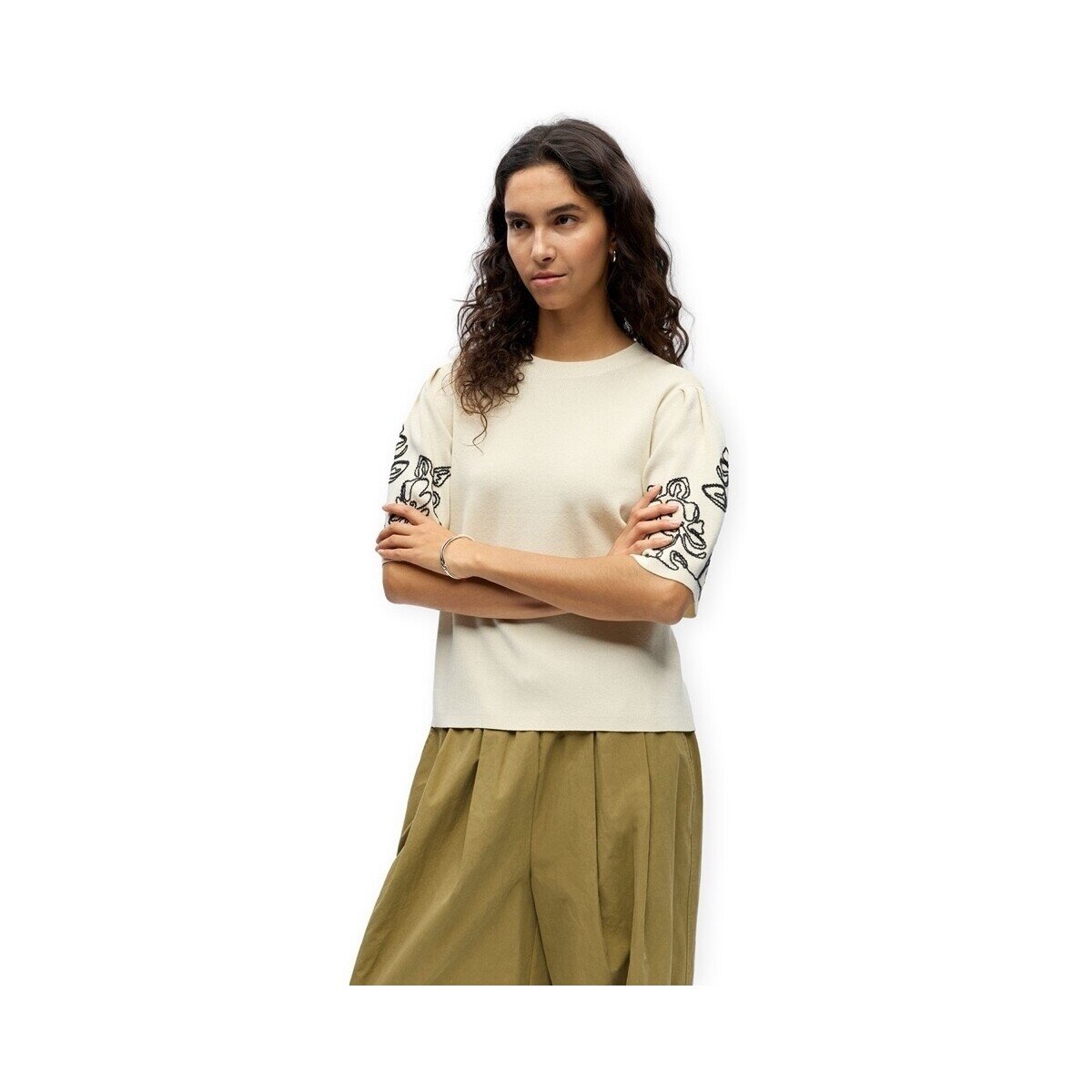 Object Îmbracaminte Flora Knit - Birch/Black
