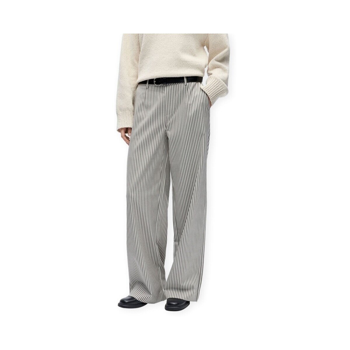 Object Îmbracaminte Lisa Wide Trousers - Cloud Dancer/Morel