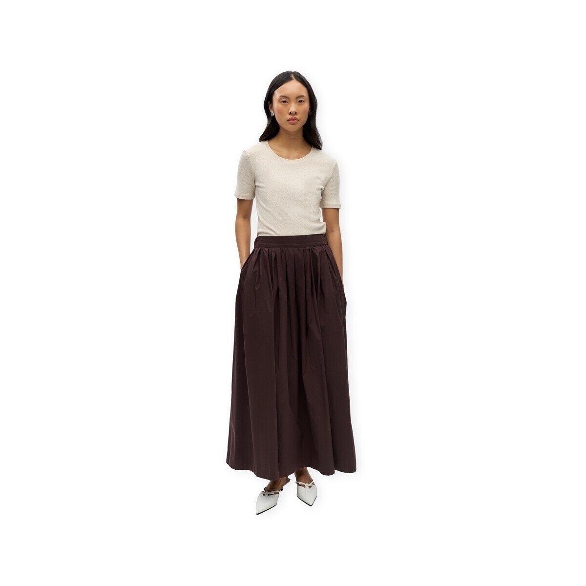 Object Îmbracaminte Paige HW Skirt - Chocolate Plum