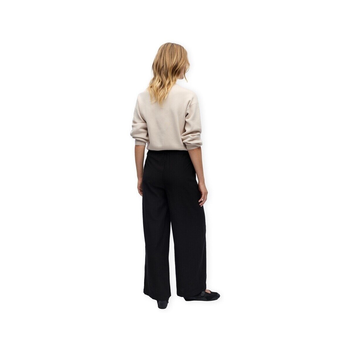 Object Îmbracaminte Yui Long Wide Trousers - Black