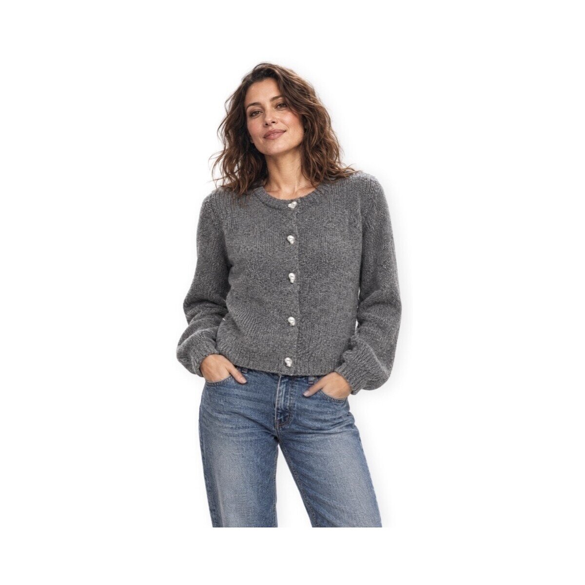 Only Îmbracaminte Amber Cardigan - Medium Grey Melange
