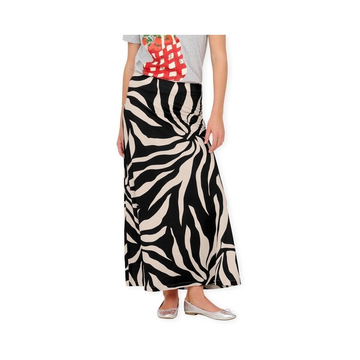 Only Îmbracaminte Chigo Sakura Long Skirt - Black/Flower