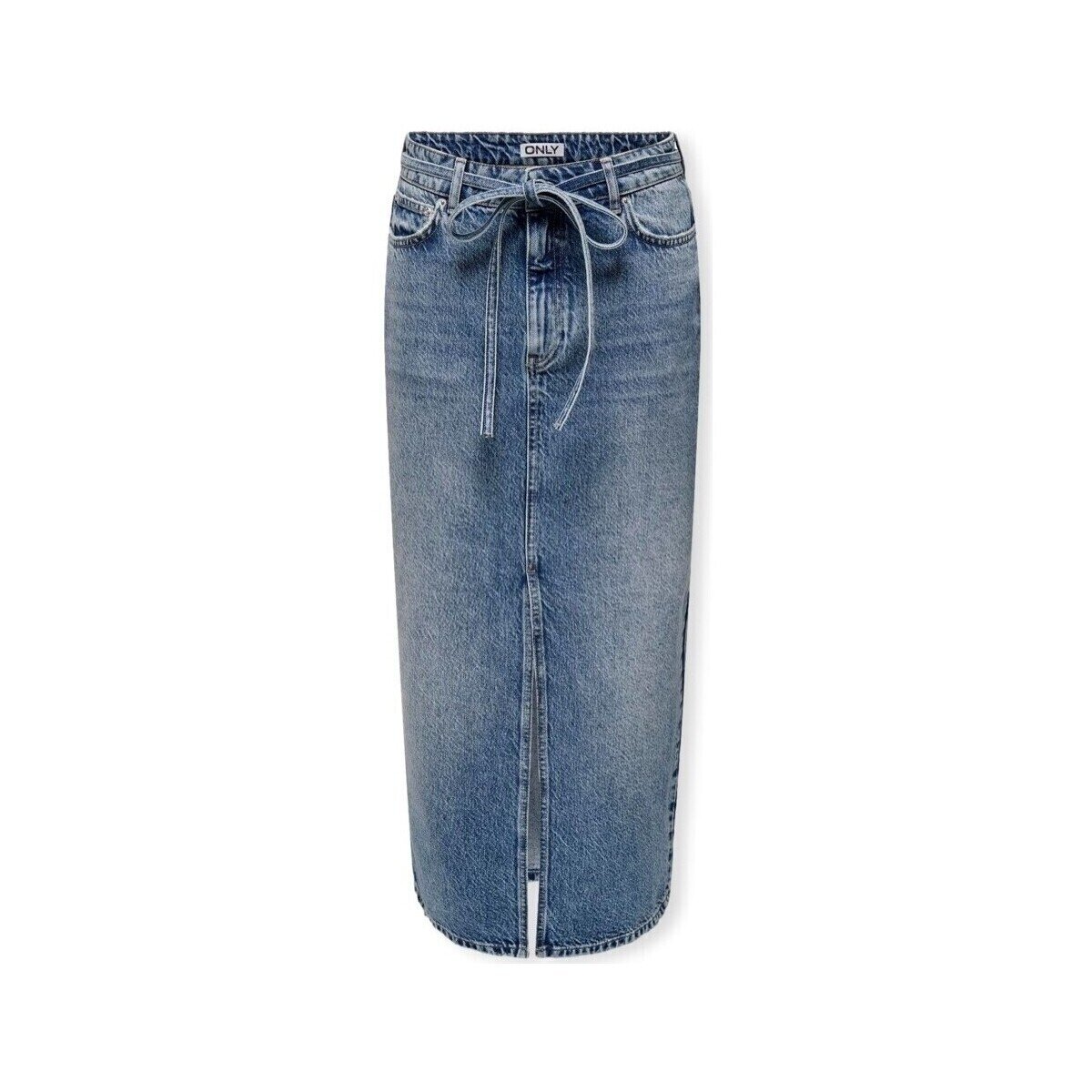 Only Îmbracaminte Gianna Belted Skirt - Medium Blue Denim
