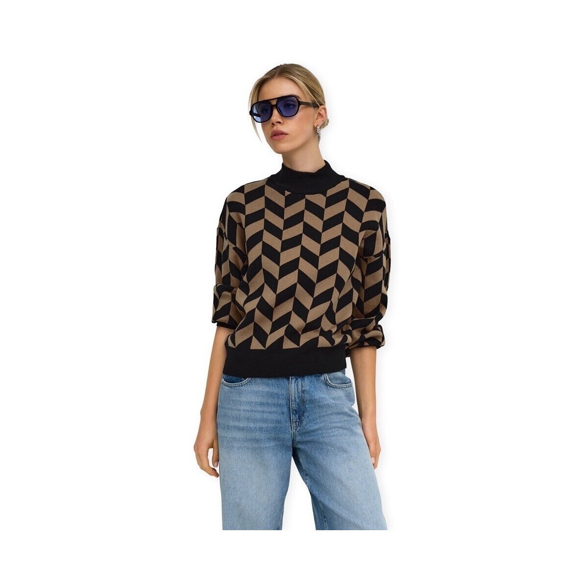Only Îmbracaminte Lenya Knit - Black/Toasted Coconut