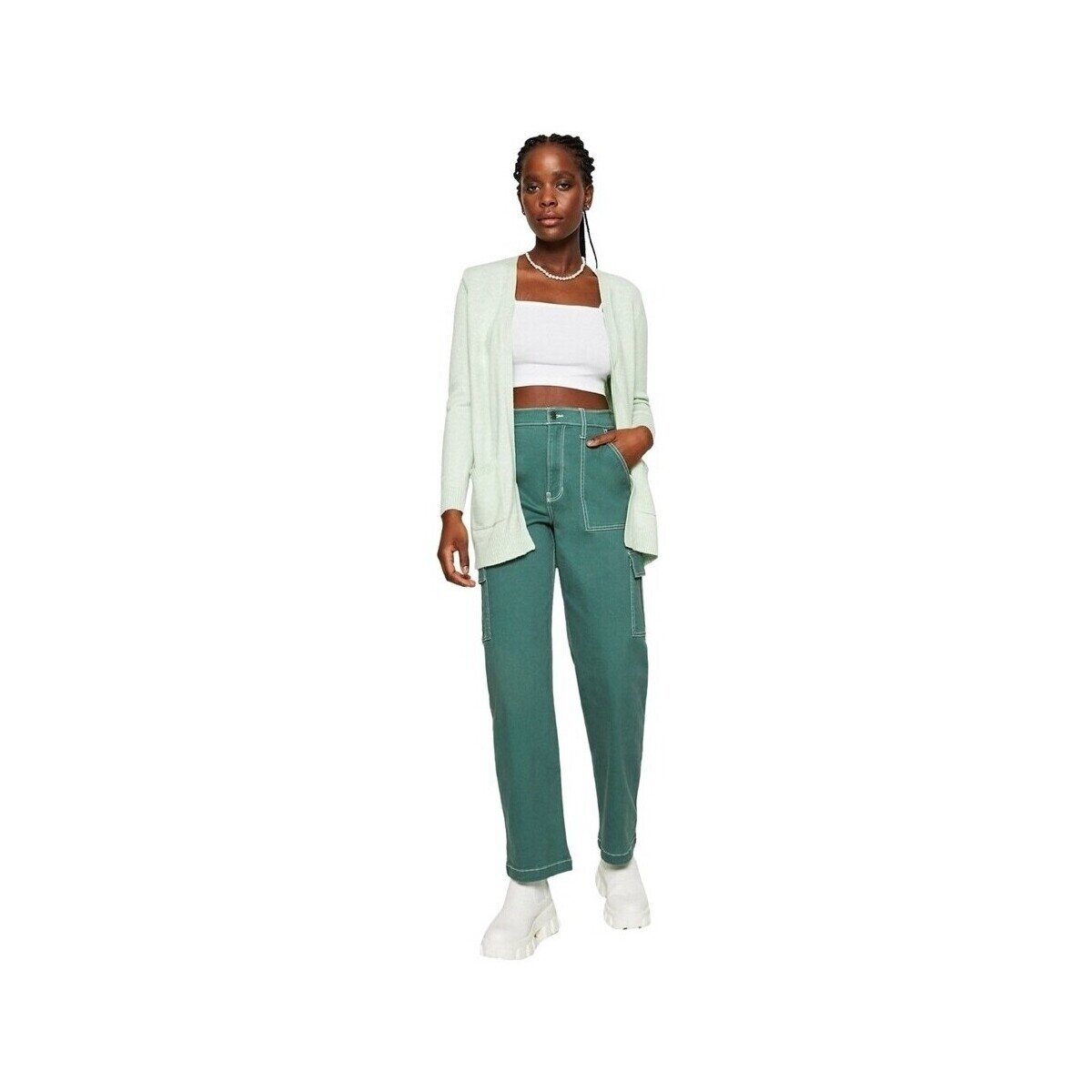 Only Îmbracaminte Lesly L/S Cardigan -Noos - Misty Green