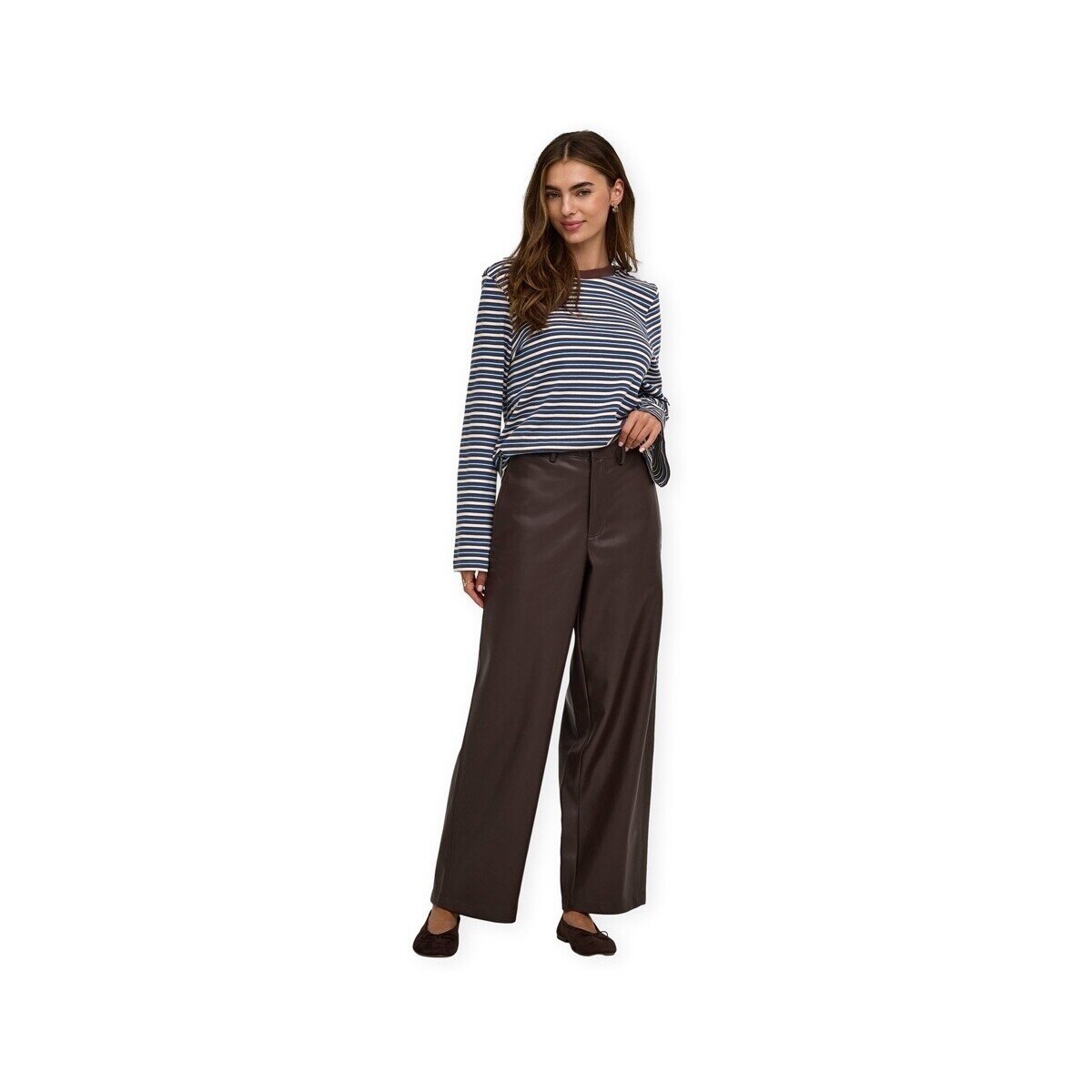 Only Îmbracaminte Neli Faux Barrel Trousers - Chocolate Torte