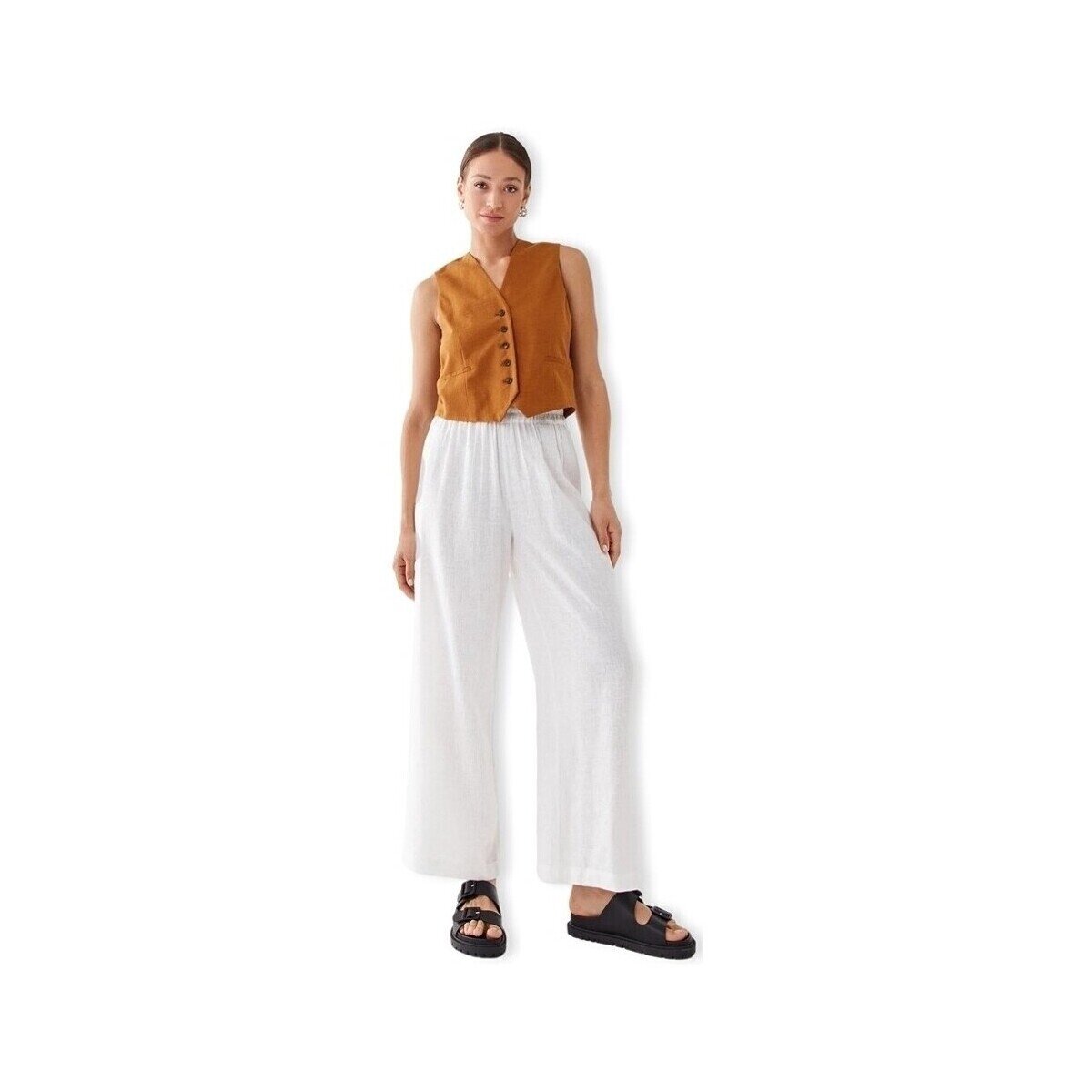 Only Îmbracaminte Noos Tokyo Linen Trousers - Bright White