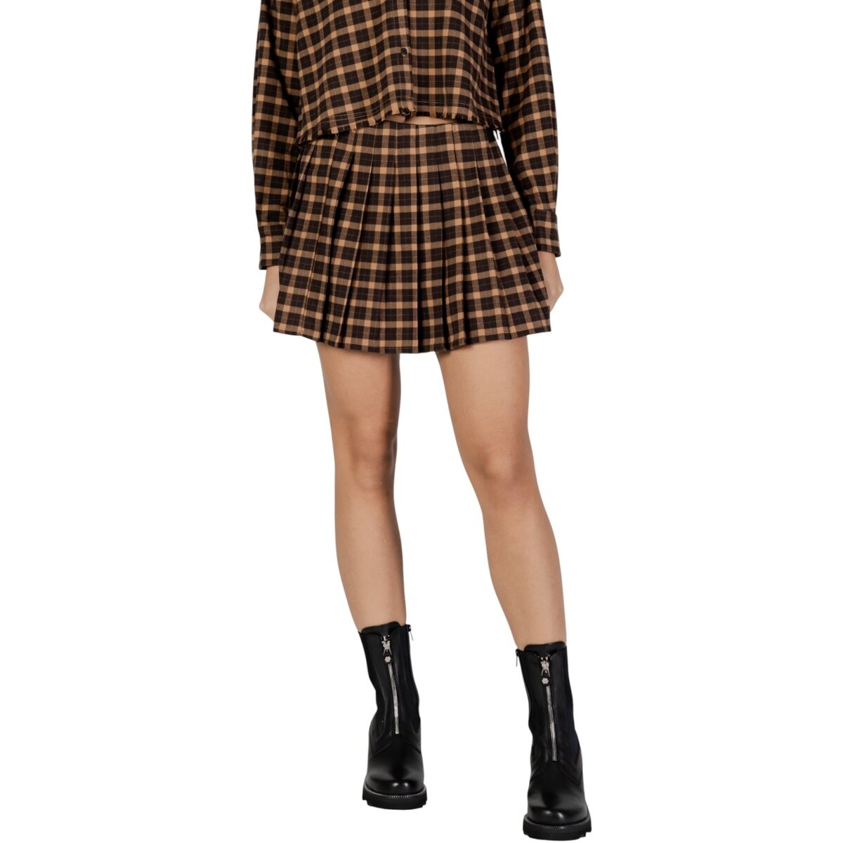 Only Îmbracaminte Onlcat Life Hw Plisse Check Skirt Pnt 15357804