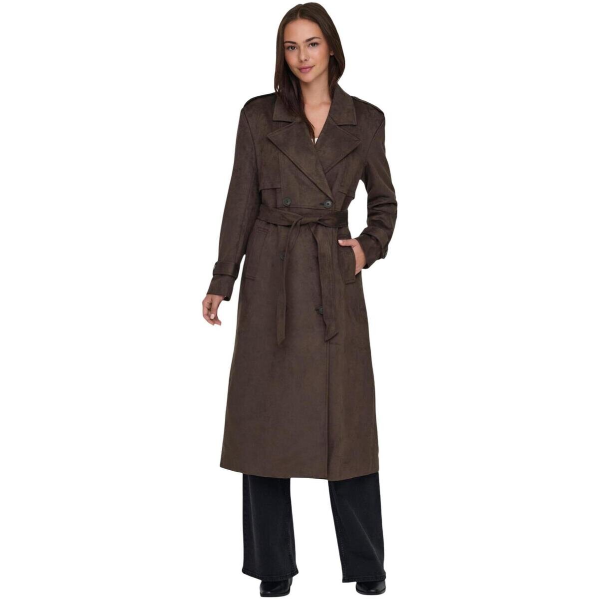 Only Îmbracaminte ONLINA LONG FAUX SUEDE TRENCHCOAT PNT 15348498